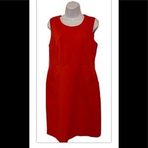Lands’End Dress 12 Orange Sleeveless